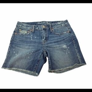 AMERICAN EAGLE LIGHTLY DISTRESSED FRAYED SHORTS 4